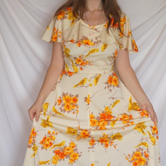 1970's Bird dress - Picture 1 of 2